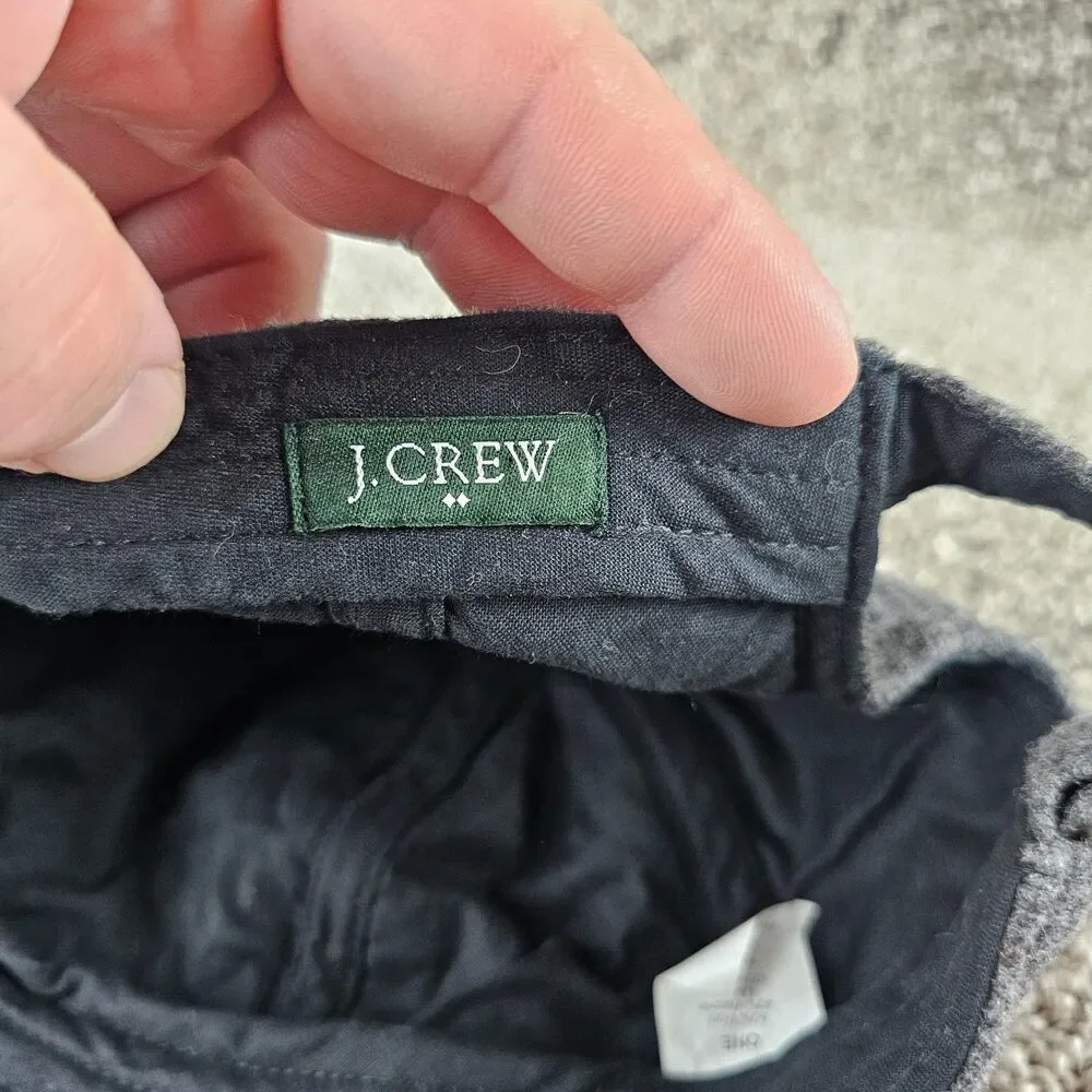J Crew Hat Baseball Cap Gray Blue Wool Blend Strap Back Two Tone Adjustable OSFM